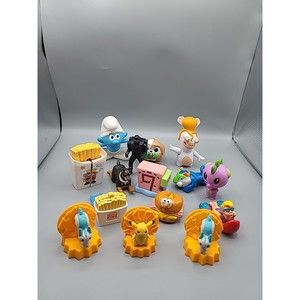 Pokemon Fries Smurf Variety Burger King Toys Lot Of 15 Figures